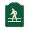 Signmission Designer Series-Pedestrian Crossing, Green Heavy-Gauge Aluminum, 24" x 18", G-1824-9796 A-DES-G-1824-9796 - alternate 1